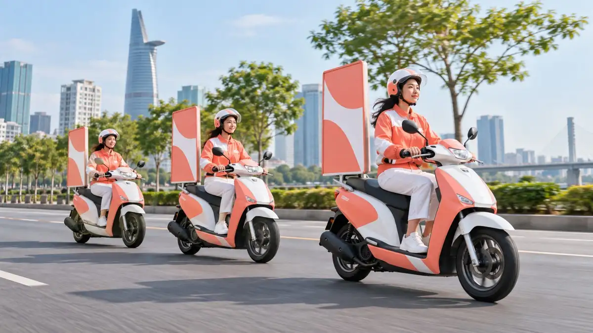 Đoàn xe Roadshow quảng bá thương hiệu trên tuyến đường đô thị