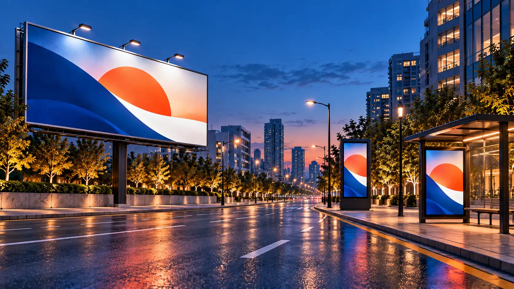 Phối hợp billboard, màn hình số và nhà chờ trong Media Plan OOH