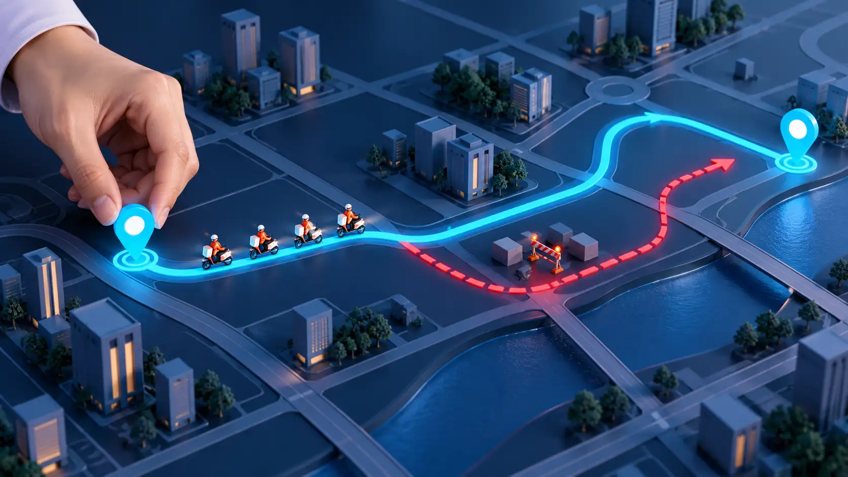 Lập tuyến chính và tuyến dự phòng cho Roadshow